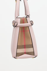 Burberry Leather Small Banner Tote Bag