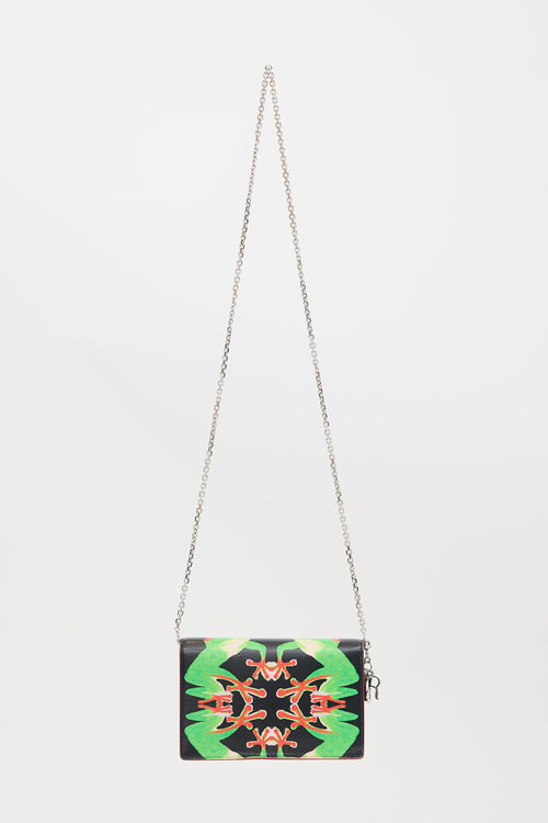 Dior X Chris Martin Leather Wallet On Chain Bag