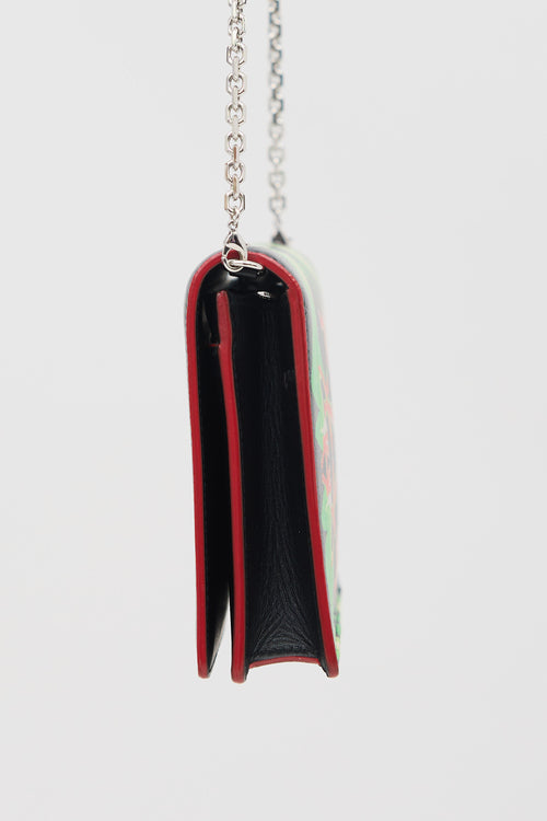 Dior X Chris Martin Leather Wallet On Chain Bag