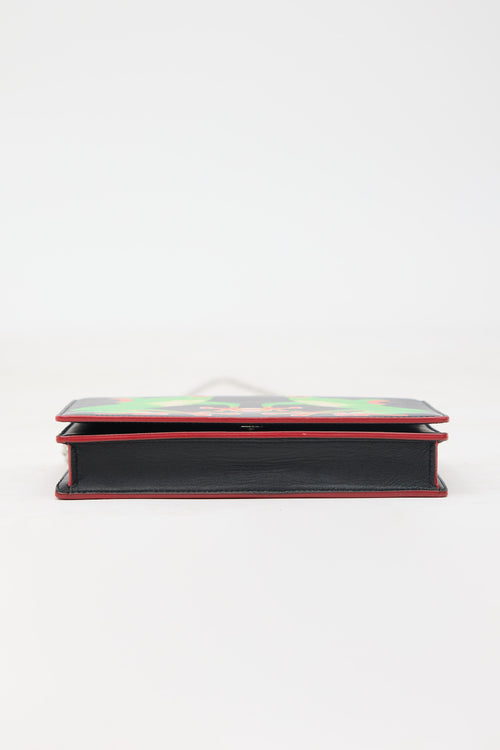 Dior X Chris Martin Leather Wallet On Chain Bag