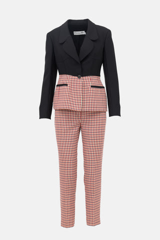 Dior Wool Check Suit Set