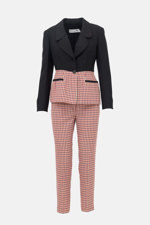 Dior Wool Check Suit Set