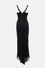 Dolce & Gabbana Lace & Velvet Maxi Dress