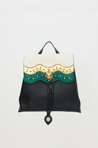 Gucci Leather Embellished Malin Backpack