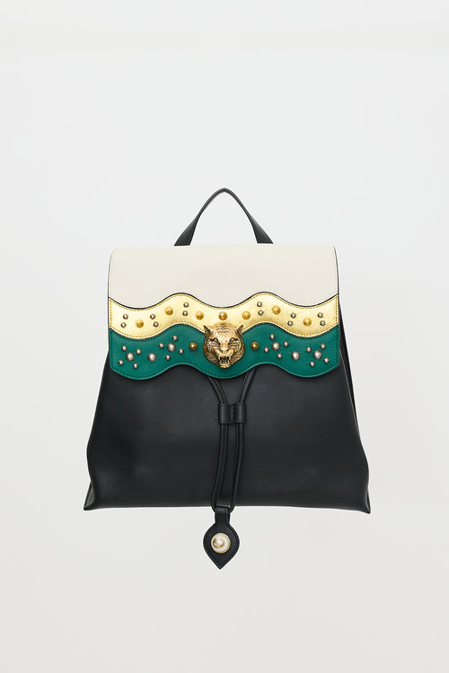Gucci Leather Embellished Malin Backpack
