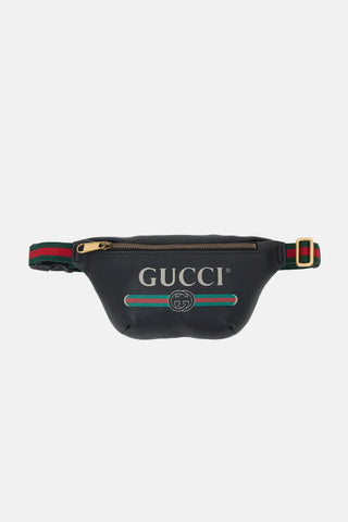 Gucci Leather Logo Web Belt Bag
