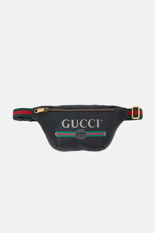 Gucci Leather Logo Web Belt Bag