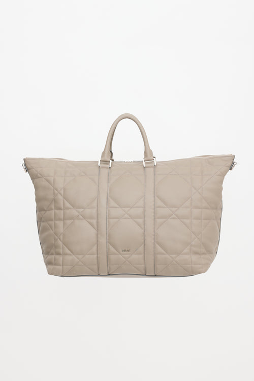 Dior 2024 Leather Maxi Cannage Weekender Bag