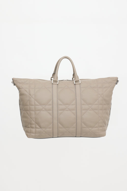 Dior 2024 Leather Maxi Cannage Weekender Bag
