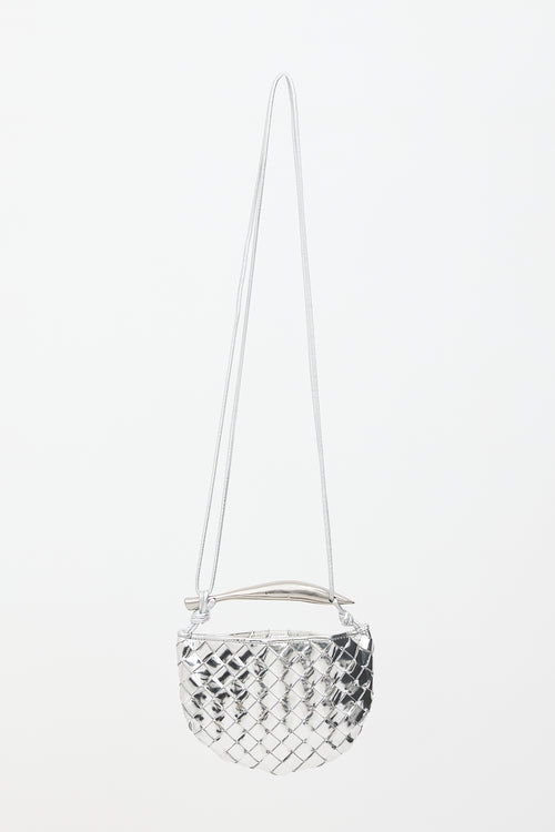 Bottega Veneta Metallic Patent Mini Sardine Bag
