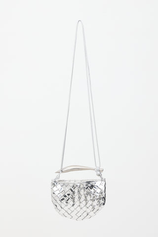 Bottega Veneta Metallic Patent Mini Sardine Bag