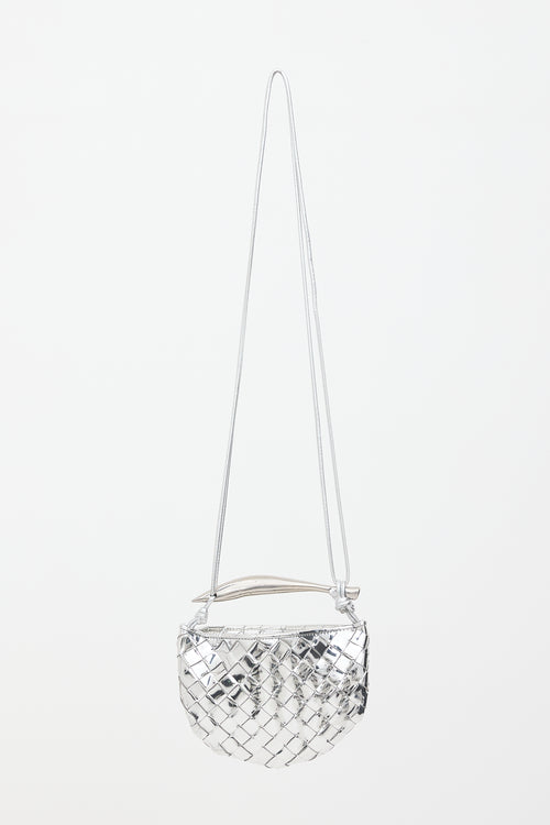Bottega Veneta Metallic Patent Mini Sardine Bag