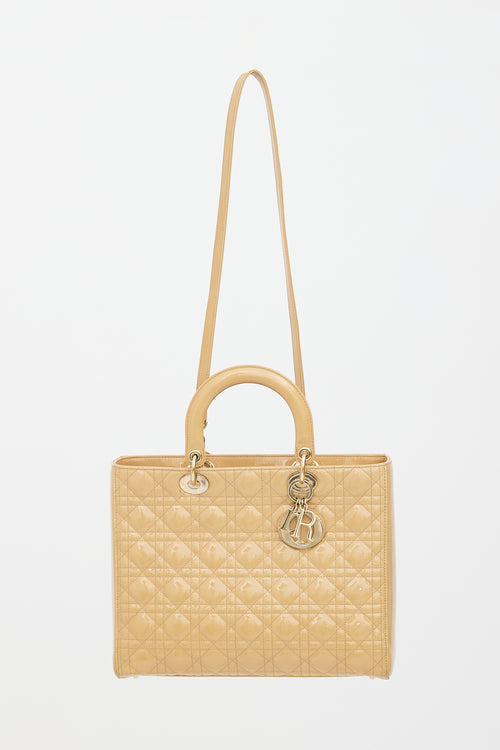Dior 2011 Patent Large Lady Dior Bag