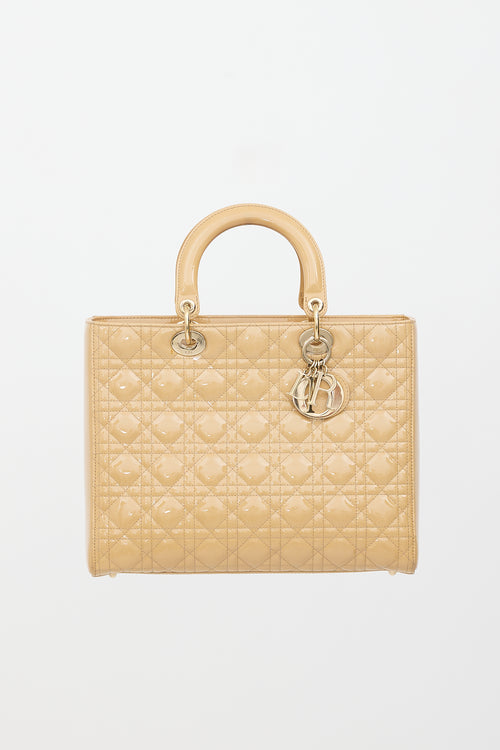 Dior 2011 Patent Large Lady Dior Bag