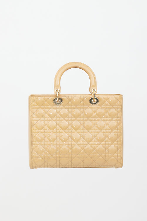Dior 2011 Patent Large Lady Dior Bag