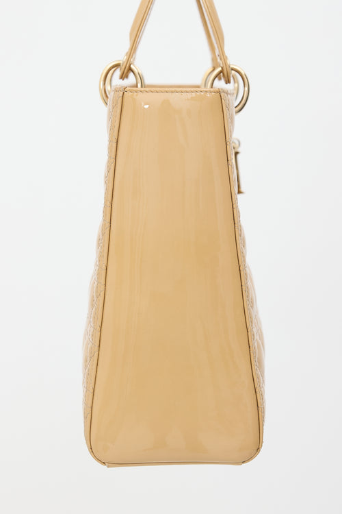 Dior 2011 Patent Large Lady Dior Bag
