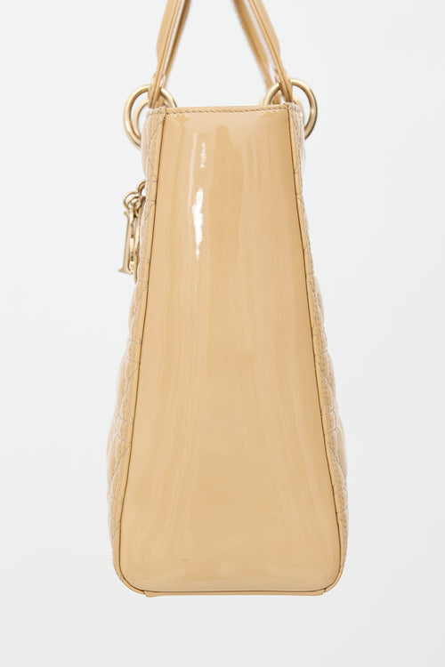 Dior 2011 Patent Large Lady Dior Bag