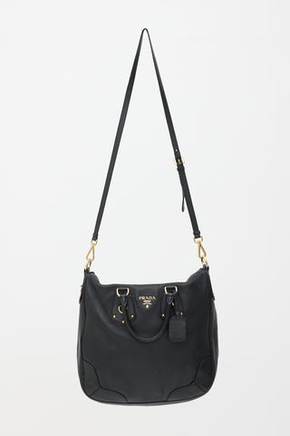 Prada Vitello Daino Logo Bag
