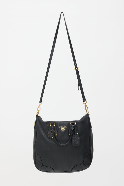 Prada Vitello Daino Logo Bag