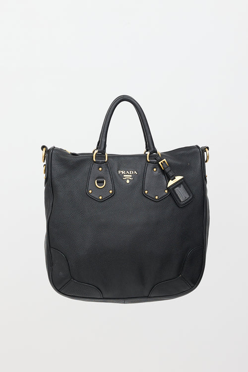 Prada Vitello Daino Logo Bag