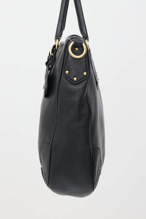 Prada Vitello Daino Logo Bag
