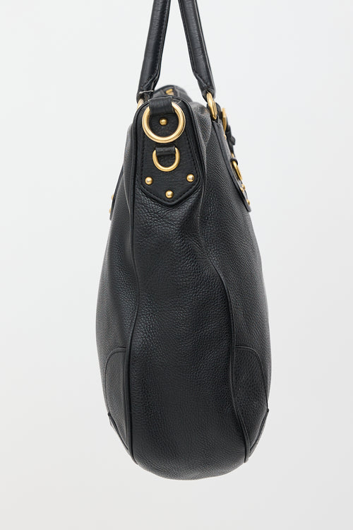 Prada Vitello Daino Logo Bag