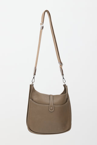Hermès 2012 Etoupe Clemence Evelyne III PM Bag