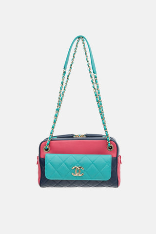 Chanel 2019 Tri Colour Leather In & Out Camera Bag
