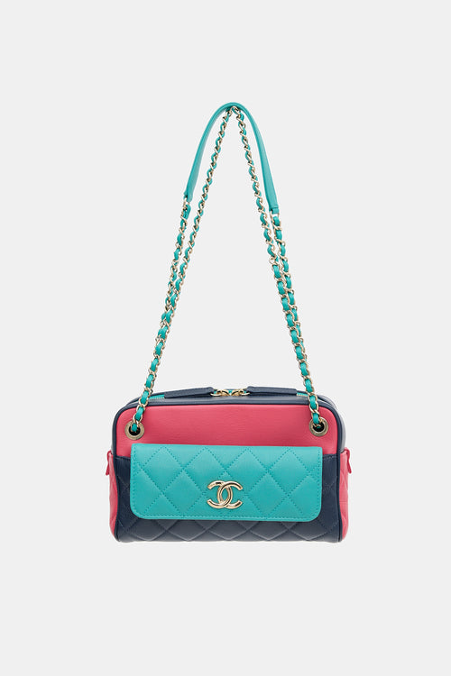 Chanel 2019 Tri Colour Leather In & Out Camera Bag