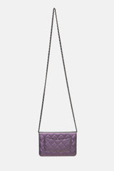 Chanel Metallic Leather Wallet On Chain