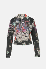 Just Cavalli 2004 Printed Denim Jacket