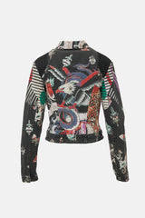 Just Cavalli 2004 Printed Denim Jacket