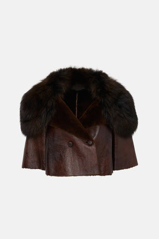Prada 2011 Coated Shearling Jacket