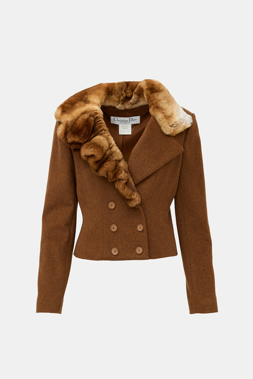 Dior FW 2001 Cashmere & Fur Jacket