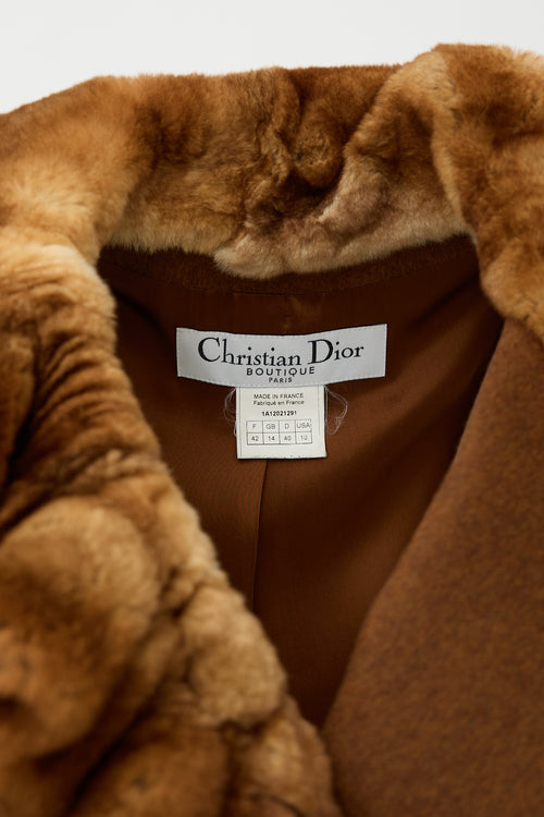 Dior FW 2001 Cashmere & Fur Jacket