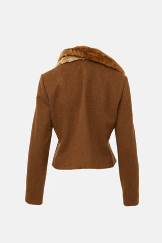 Dior FW 2001 Cashmere & Fur Jacket