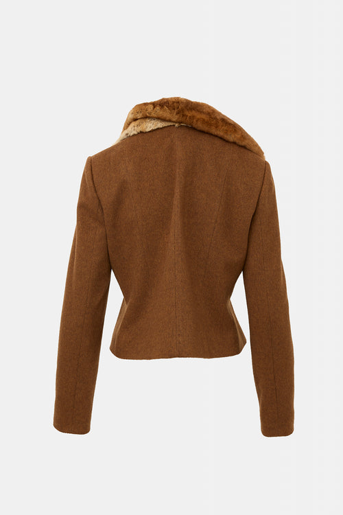 Dior FW 2001 Cashmere & Fur Jacket