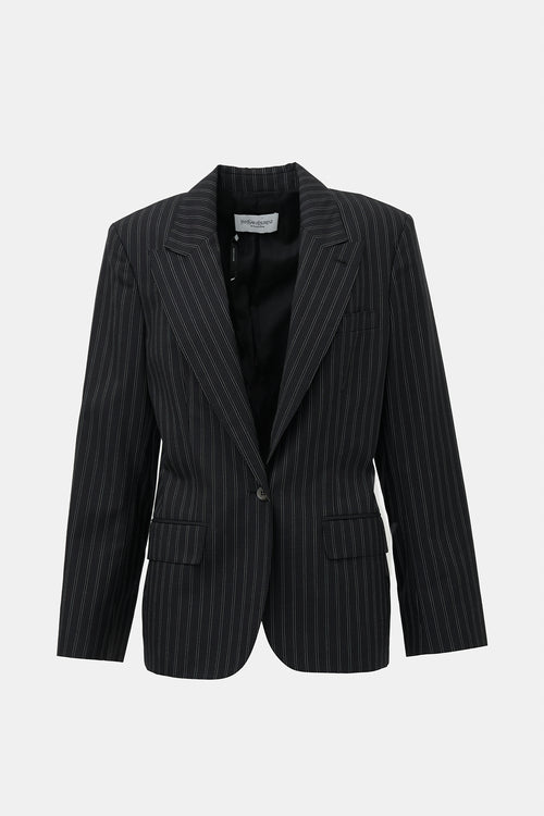 Saint Laurent 2002 Wool Pinstripe Blazer