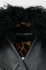 Dolce & Gabbana Leather & Fur Jacket