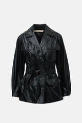 Saint Laurent Vintage Glossed Belted Jacket