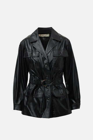 Saint Laurent Vintage Glossed Belted Jacket