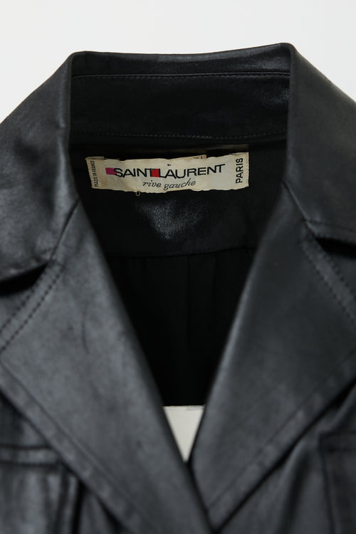 Saint Laurent Vintage Glossed Belted Jacket