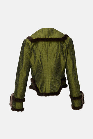 John Galliano Vintage Iridescent Slubbed Jacket