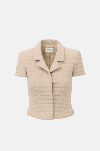 Chanel SS 2000 Quilted Short Sleeve Jacket