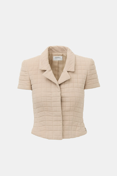 Chanel SS 2000 Quilted Short Sleeve Jacket