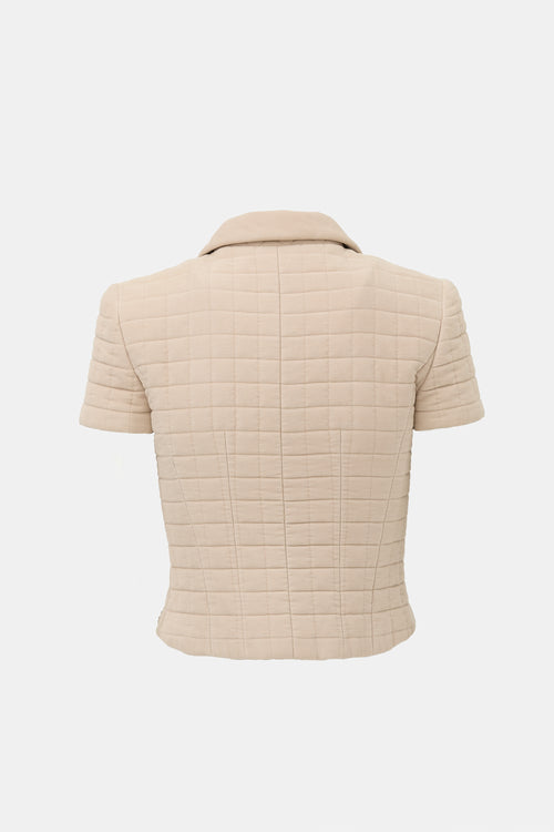 Chanel SS 2000 Quilted Short Sleeve Jacket