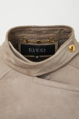 Gucci Vintage Suede Shearling Jacket