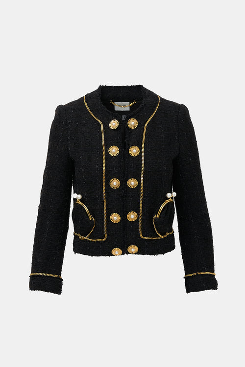 Moschino Tweed Pouch Pocket Jacket