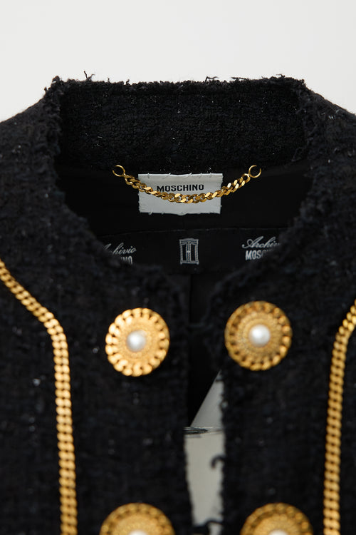 Moschino Tweed Pouch Pocket Jacket