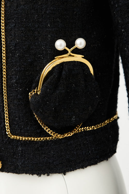 Moschino Tweed Pouch Pocket Jacket
